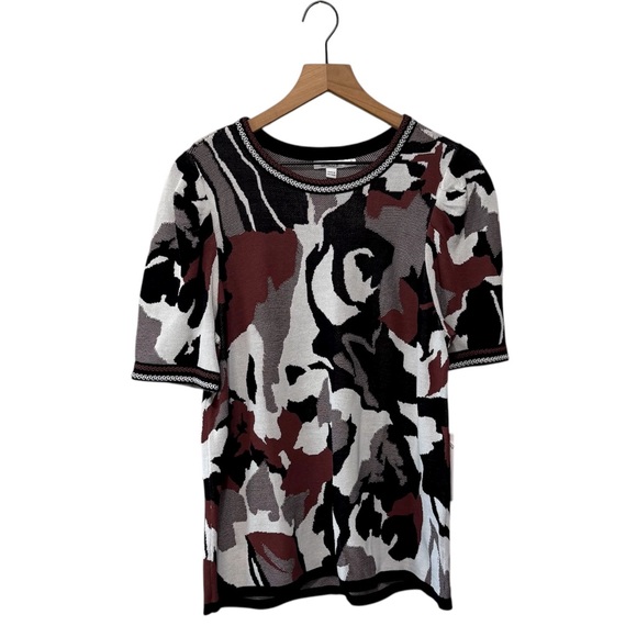 Chico's Marrakesh Leaf Jaquard Pullover Sweater NWT - Picture 2 of 8